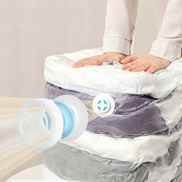 【BEMS】Vacuum Bags Compatible with Clothes, Pillows, Duvets - No Pump Needed! Transparent transparent