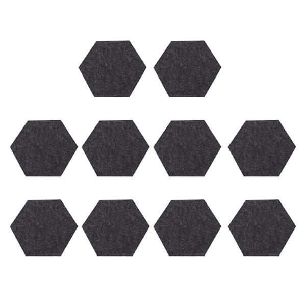 Hexagon Filt Underlagssæt - 10 stk. til Drikkevarer, Øl, Kaffe - Skridsikker og Varmebestandig