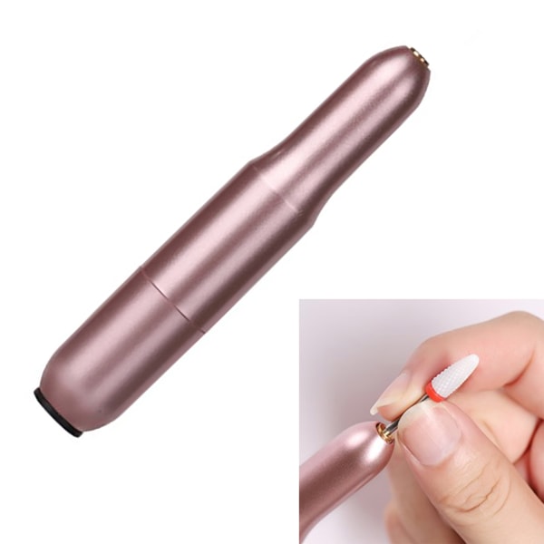 Elektrisk nagelborrmaskin Hastighetsjustering Ta bort död hud USB Nagelpolering Slipmaskin Rosa