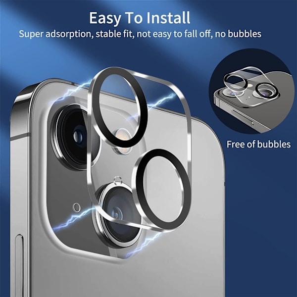 【BEMS】Compatible with iPhone 14 / Compatible with iPhone 14 Plus Camera Lens Protector Transparent transparent