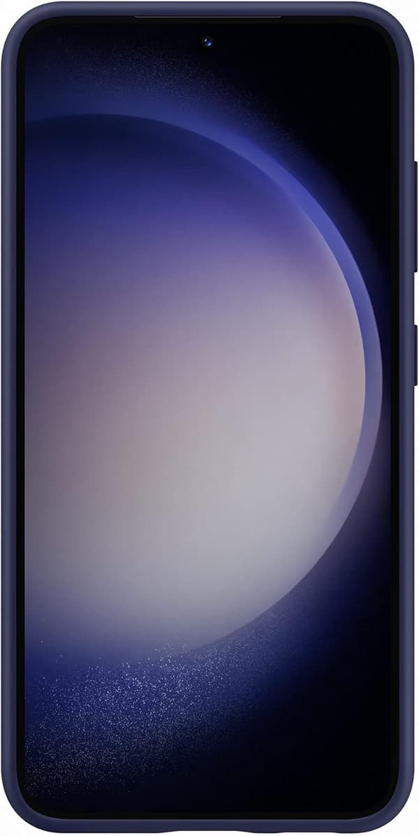Suitable for Kompatibel med Samsung Galaxy S23+ silicone case, comfortable feel, anti-fall, navy blue Dark blue Dark blue S23+