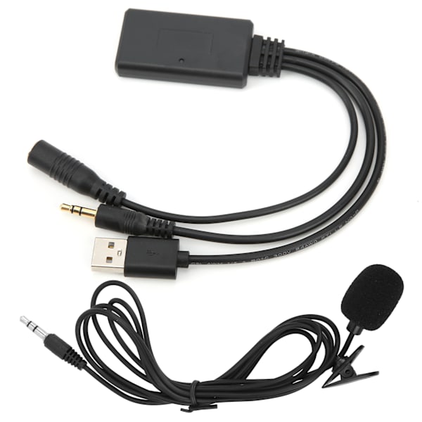 Bluetooth 5.0 AUX kabeladapter med mikrofon handsfree samtaleerstatning for Ford Focus/Mondeo