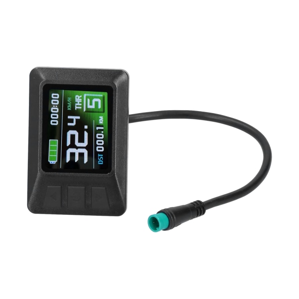 LCD7C Färgskärm Elcykel Batteri Display med Vattentät Kontakt (24V/36V/48V)