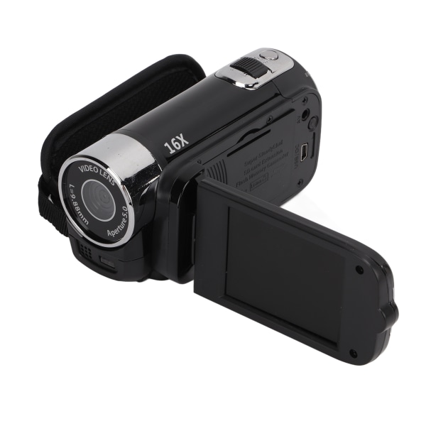 Videokamera Videokamera Full HD 4K 48MP Kameraopptaker 270° rotasjon 2,7 tommers fargeskjerm 16X Zoom Digitale videokameraer/