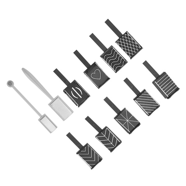 11-dels Set 3D Katteöga Magnetisk LED-Gellack Avtagbar UV-Gel Magnetpinne Manikyr Nagelkonstverktyg