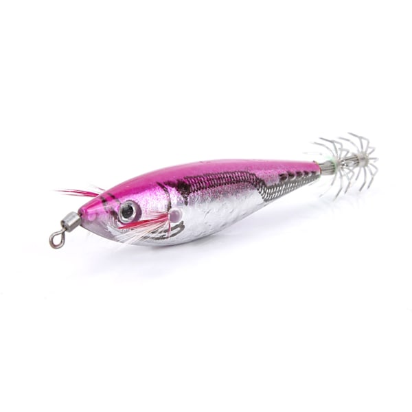 10 cm Högkvalitativt Bläckfiskfiskekrokbete Fisketillbehör (rosröd)
