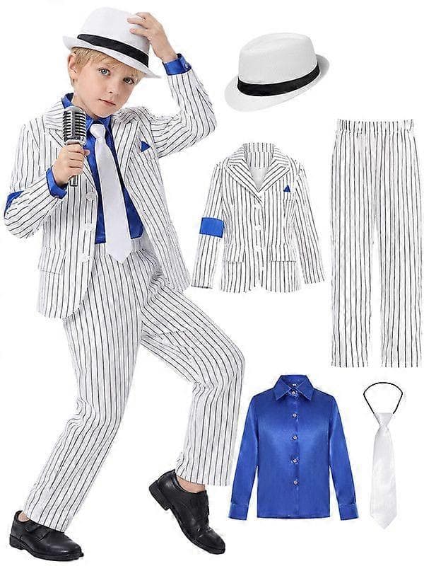 Michael Jackson raidallinen puku Jackson-tanssipuku[BEMS] 4-5Y
