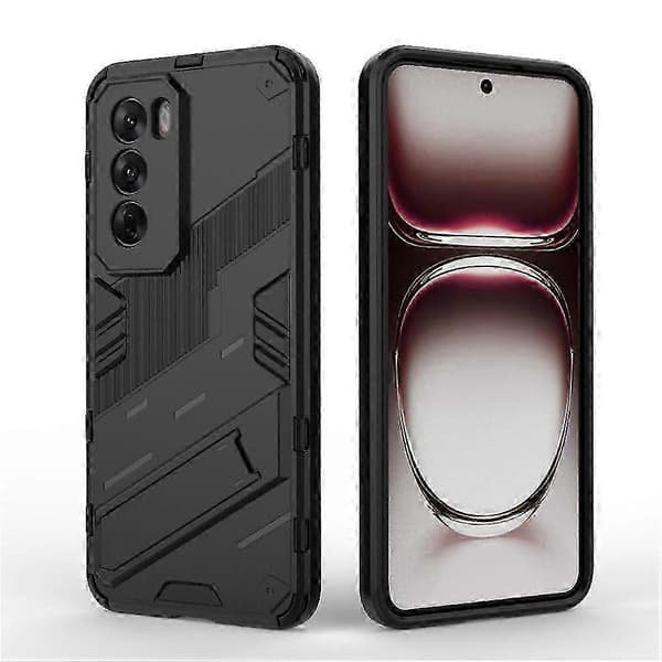 Robust militæretui med støtte til Oppo Reno 12 Pro 5G Black