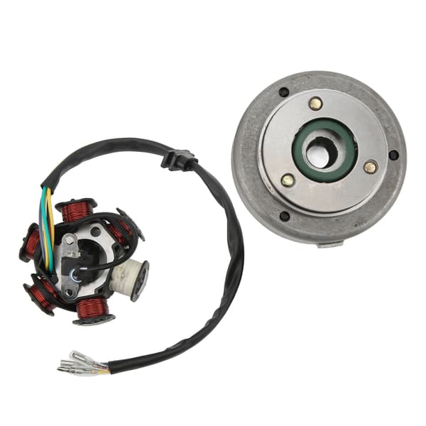【BEMS】6-Coil Stator Plate Flywheel Roller Strong Strength Replacement Compatible with GY6 110cc 125cc ENGINES