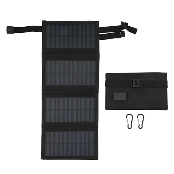 20W Taitettava Aurinkopaneeli 5.5V Kannettava USB-Portti Monokiteinen Taitettava Levy Ulkoilmaan Matkustamiseen Leirintään