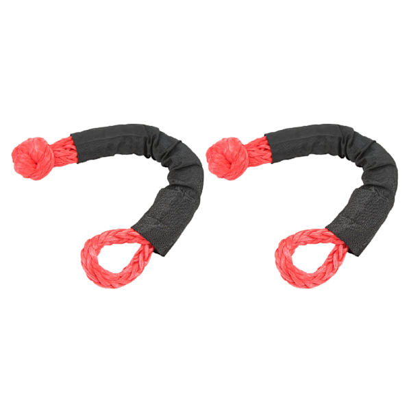 2 st Recovery Soft Shackle 35 ton Brottstyrka Lättviktsrep Shackle för Lastbil Stora SUV:er Offroad Fordon Röd