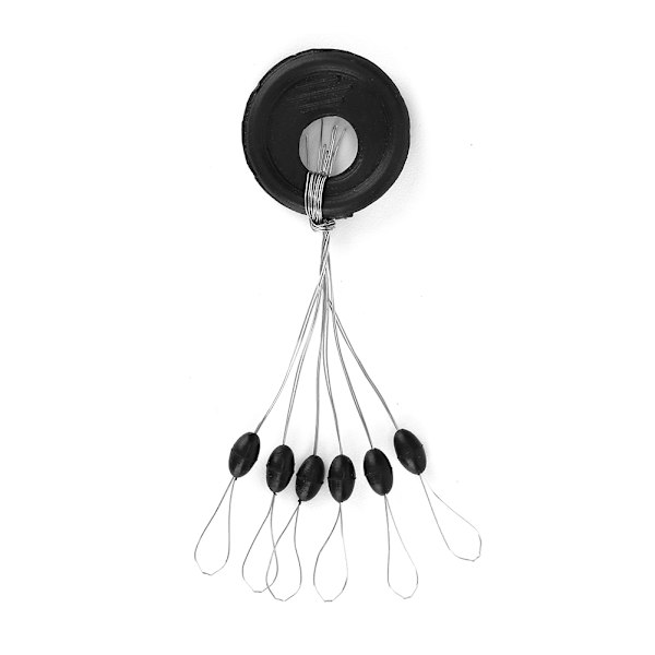 100 st/paket Gummifiskebobber Stopp Float Sinker Cylinder Oval Boj Stopp (Oval)