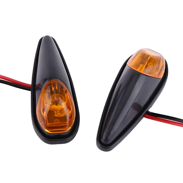 2 stk LED Motorsykkel Flush Mount Blinklys Motorbike Indikatorlampe Amber