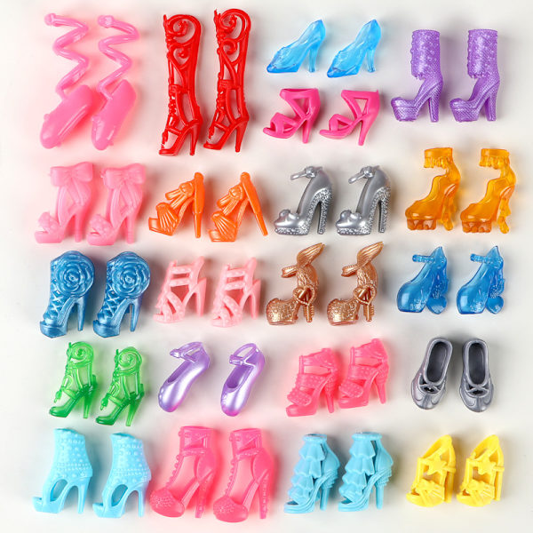 【BEMS】1 set 30 cm Barbie-dockaskor, väskor, kläder, accessoarer