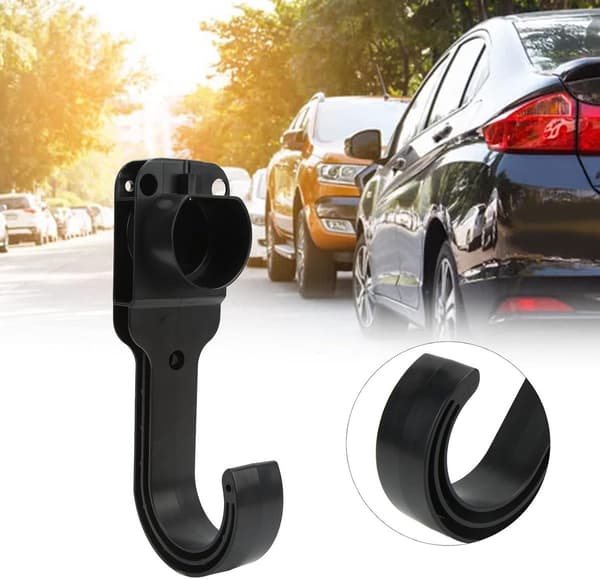 【BEMS】Wall Mounted Charging Cable Hook, Charging Cabinet Compatible with Garage, Black with Screws