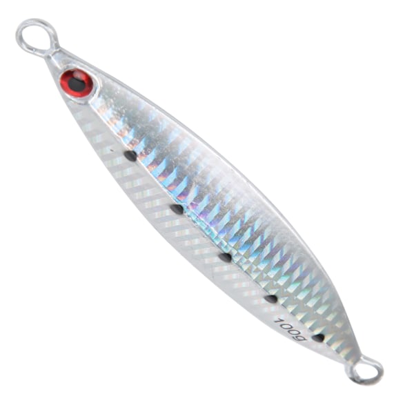 Fiskesimulerende agn i metall, fiskformet, realistisk, fiskeutstyr, sølv