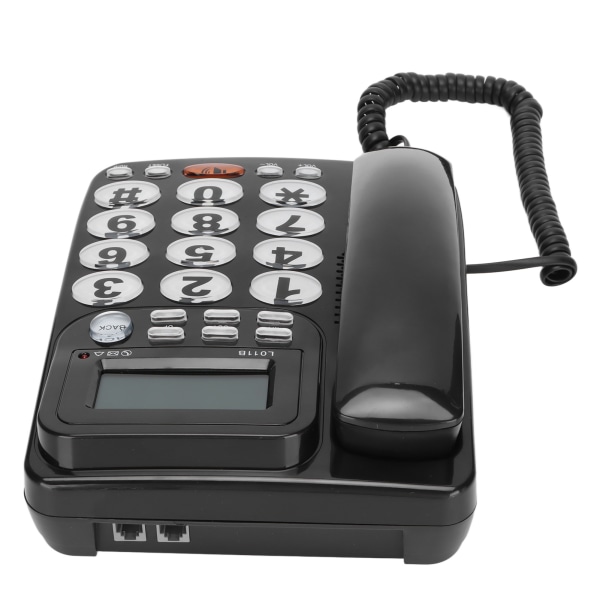Bordtelefon Anrops-ID Store knapper Tilt Display Fasttelefon med ledning for hjemmekontor hotellrom++