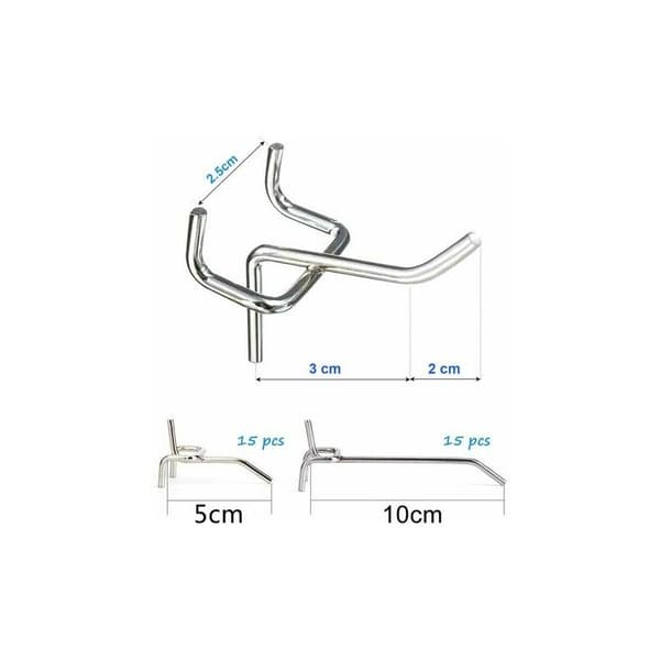 【BEMS】Metal Hook Compatible with Wall Panel, Door Wall, 10cm and 5cm, Single Hook, Set of 30