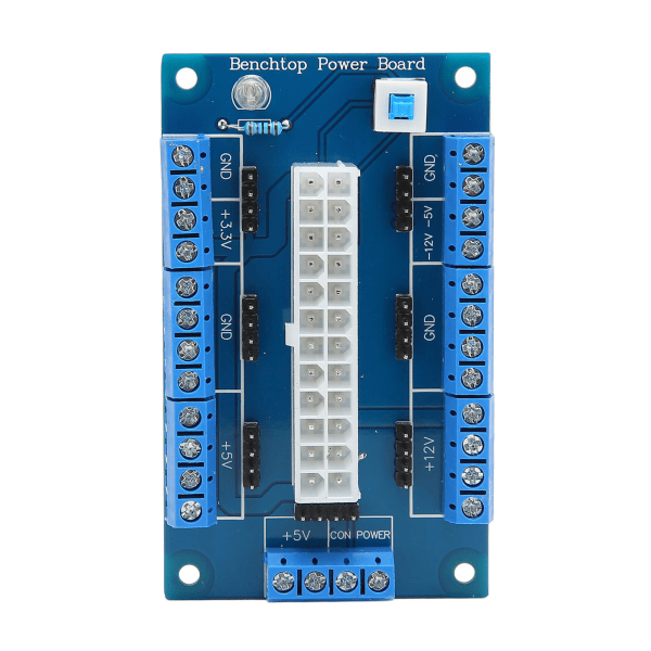 24 20-stifts ATX DC Power Supply Breakout Board Modul Power Breakou Board med LED-indikatorlampa ++