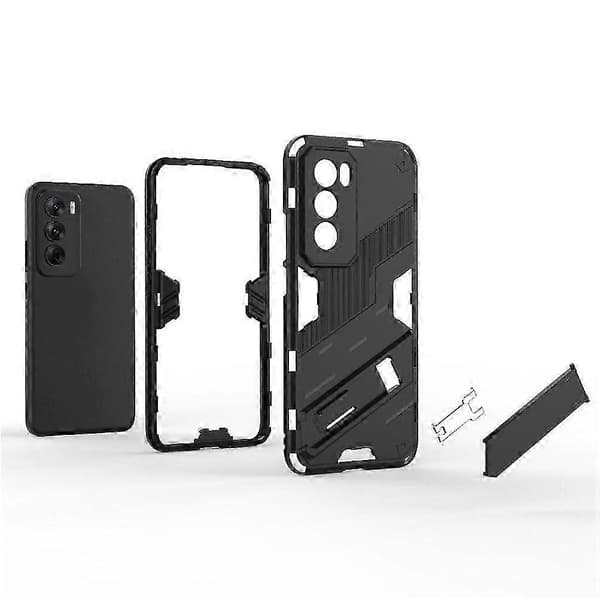 Robust militæretui med støtte til Oppo Reno 12 Pro 5G Black