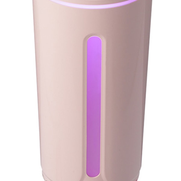 Luftfukter for bil 300 ml Kapasitet Fargerik nattlampe Mini USB Bærbar eterisk oljespreder for hjemmekontor Rosa