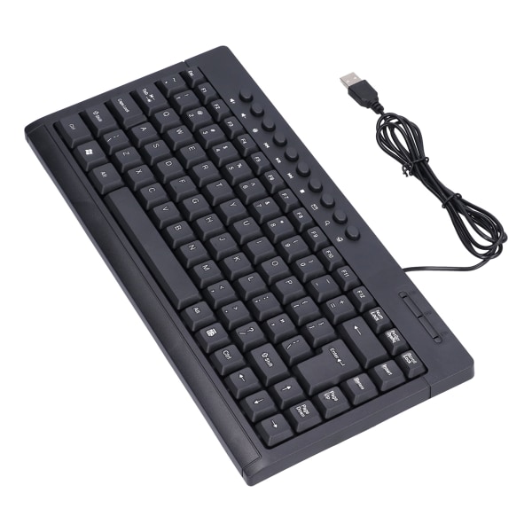 Kabelanslutet tangentbord Mini 87 tangenter USB Stationär bärbar datortillbehör för OfficeEnglish 0.0