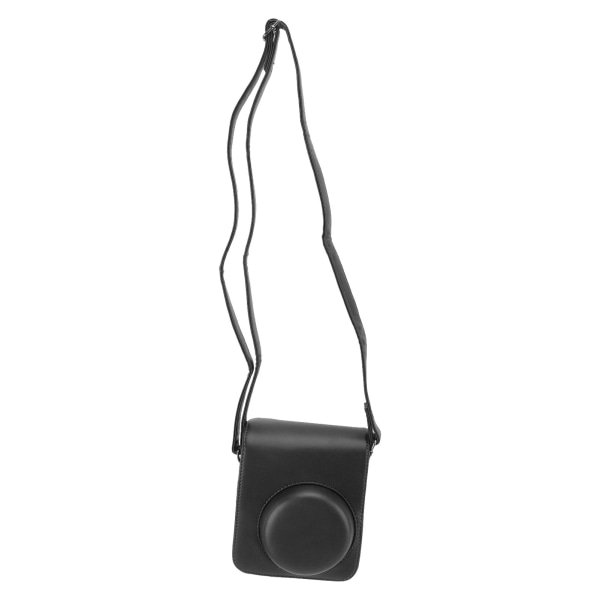 Case för Mini 40 PU Läder Mini Instant Camera Bag med justerbar axelrem för fotografering Svart /