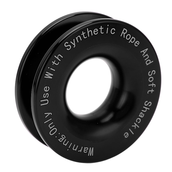 Winch Snatch Recovery Ring 41000lbs Brudstyrke til 7/16in 1/2in Blød Shackle med 3/16in 1/4in 3/8in Tovværk Sort