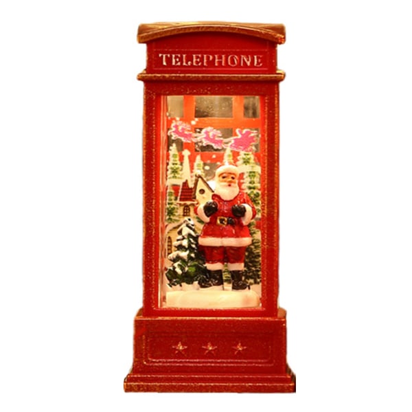 Snow Globe Lantern puhelinkoppi Suunniteltu jouluksi valoisa koriste baariin KTV koristelu Joulupukki /