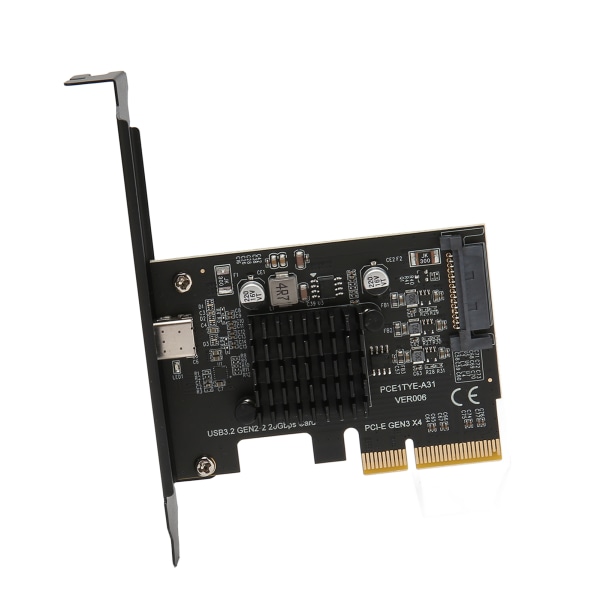USB 3.2 Gen 2 utvidelseskort Type C 20 Gbps ASM3242 Hovedkontroll PCIe til USB 3.2 utvidelseskort for stasjonær PC-chassis ++