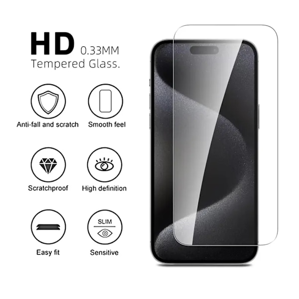 【BEMS】NTK Tempered Glass Screen Protector Compatible with Apple Compatible with iPhone 16 Plus (3-pack) 48