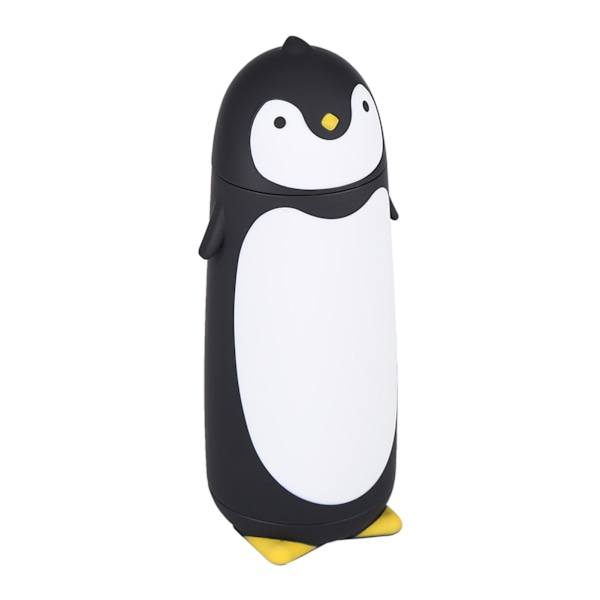 Kannettava Pingviini Lasinen Vesi Pullo, 300ML, Kaksoiskerros, Matkakupillinen - Musta
