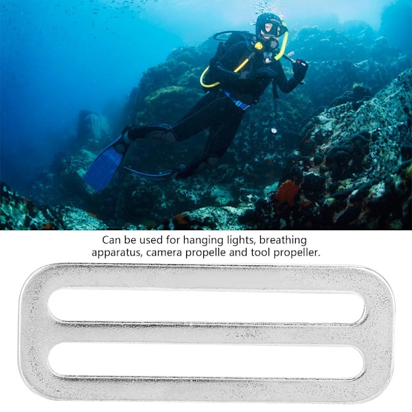KEEP DIVING 1 STK Rustfritt Stål Vektbælte Holder Klips Skyve Stopper Holder