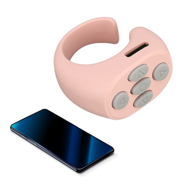 TIMH Smart Ring Controller Bluetooth 5.3 trådlös fjärrkontroll Page Turner för Tik Tok Electronic Book Pink