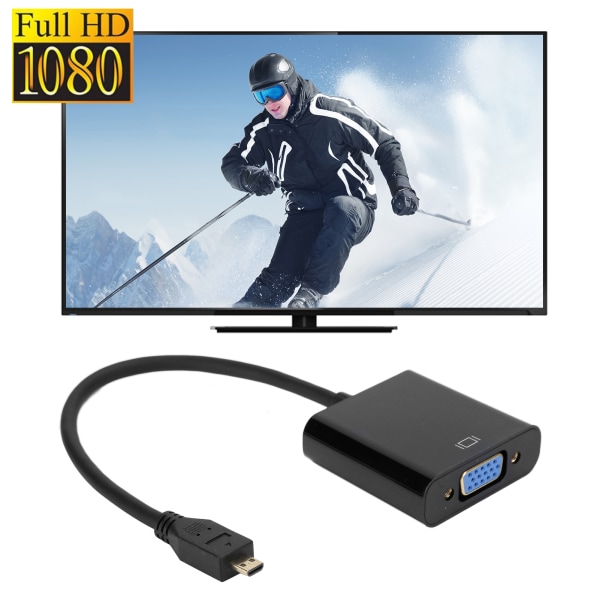 Micro HDMI - VGA Video Converter Adapter 1080P Raspberry Pi 4B:lle power Micro HDMI - VGA ++
