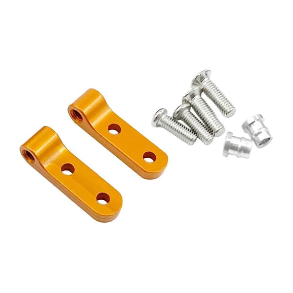 2x bakre støtdemperfester passer Kompatibel med WPL D12 D42 1/10 lastebil bil DIY deler gull 4 Pcs