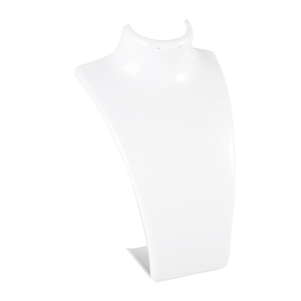 Halsband & Örhängehållare Mannequin Huvud Byst Stativ Modell Butik Smyckesdisplayställ (Vit)