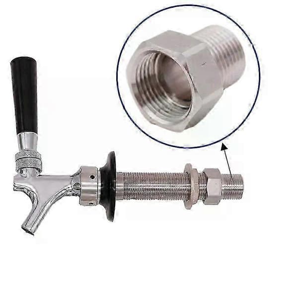 Rustfritt stål 5/8 innvendig BSP x 1/2 utvendig NPS/BSP/NPT-adapter Fatkobling Øltappadapter Hjemmebryggingsutstyr