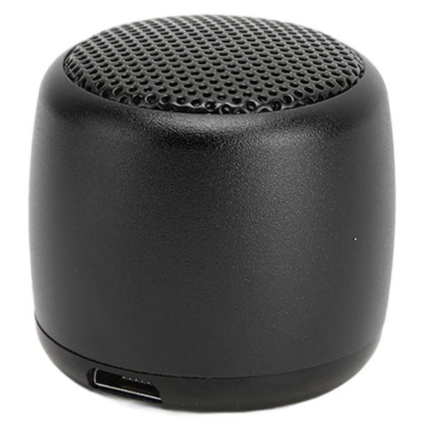 Mini Bluetooth Høyttaler Kraftig Subwoofer USB Oppladbar Metall Bærbar Trådløs Høyttaler for Telefon Nettbrett PC Svart