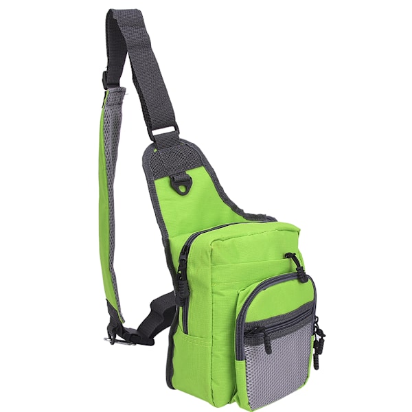 Polyester Multifunktionell Fiskeutrustning Crossbody Väska Utomhus Sport Vandring Resa Axelväska (Grön)