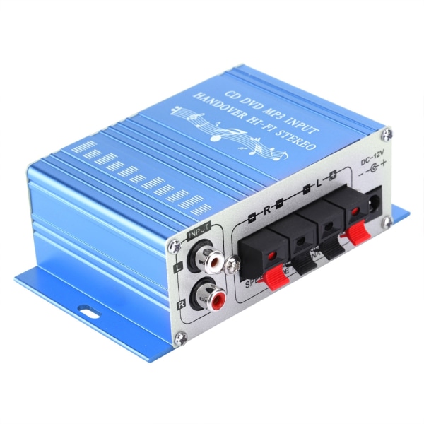 Mini Digital Bil Auto Amplifier Hifi Audio Musik CD DVD MP3 FM-spelare (blå)++