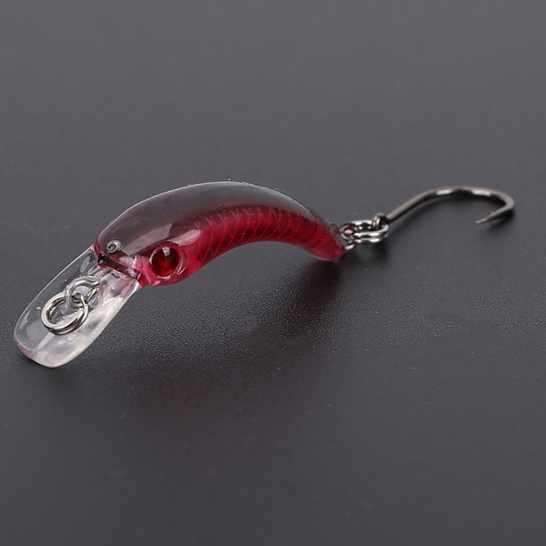 Eläväinen Kovamuovinen Uistin Minnow Syötti Koukulla Kalastus Crankbait Wobbler Tarvike (D)