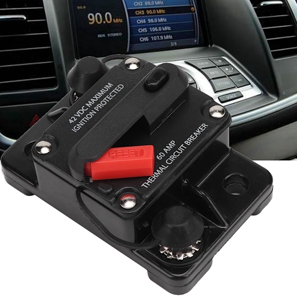 12V 30A/40A/60A Bilstereo Audio Återställbar Inline Säkring Självåterställande Säkring (60A)