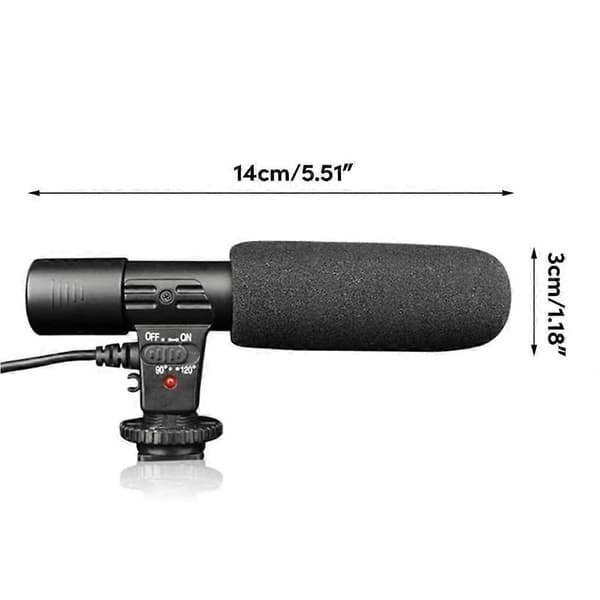 3,5 mm universalmikrofon Ekstern stereomikrofon Videokamera MIC-01 systemkamera