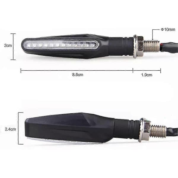 4 stk motorcykel 12 LED blinklys rav - QH