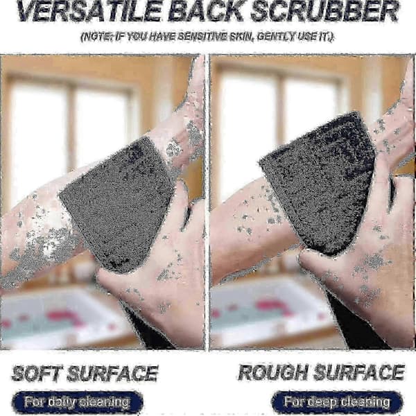 Långt skaft för ryggskrubber för dusch, 37 tums exfolierande kroppsborste med bekvämt grepp
