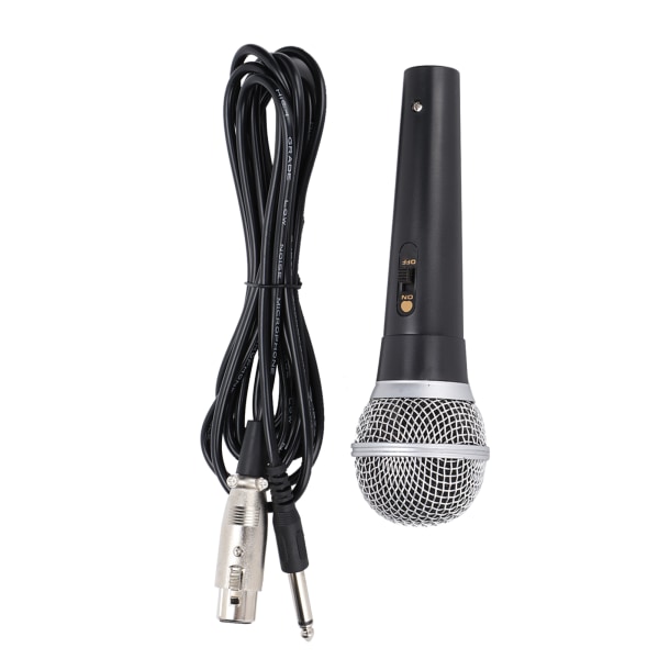 TIMH XLR-mikrofon med XLR til 1/4-tommers kabellydtilkobling Håndholdt mikrofon Egnet for scenekaraoke-sang og opptak