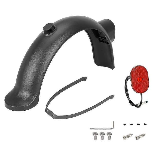 【BEMS】Kompatibel med Xiaomi 4 Pro E-Scooter ABS Baghjulsstænkskærm Baglygte (med installationstilbehør)
