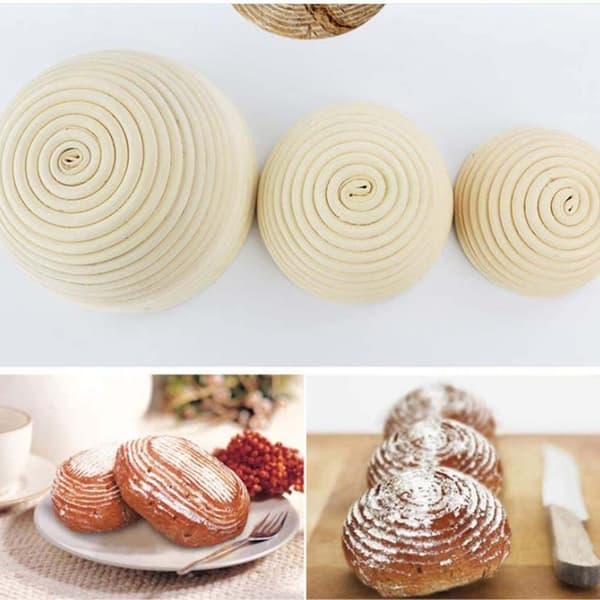 【BEMS】Proofing Basket Compatible with Rattan Bread, Natural Sourdough Bowl, Kitchen Baking