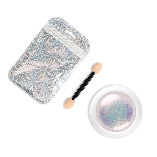 Magic Mirror Neon Effect Powder Shiny Pearl Nail Glitter Nail Art Decorations++/